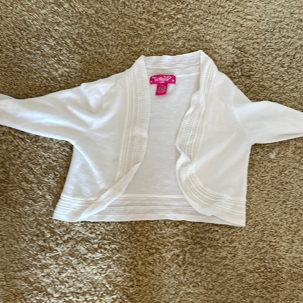 Girls 3 quarter sleeves cropped cardigan